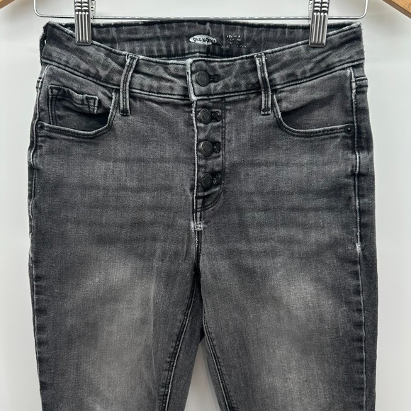 Old Navy Denim - Old Navy Jeans Womens 2 Black Washed Denim High Rise Rock Skinny Raw Hem Stretch